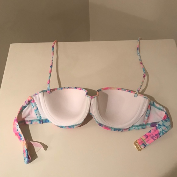 NWOT pink Victoria’s Secret push-up bandeau bikini - Picture 3 of 5